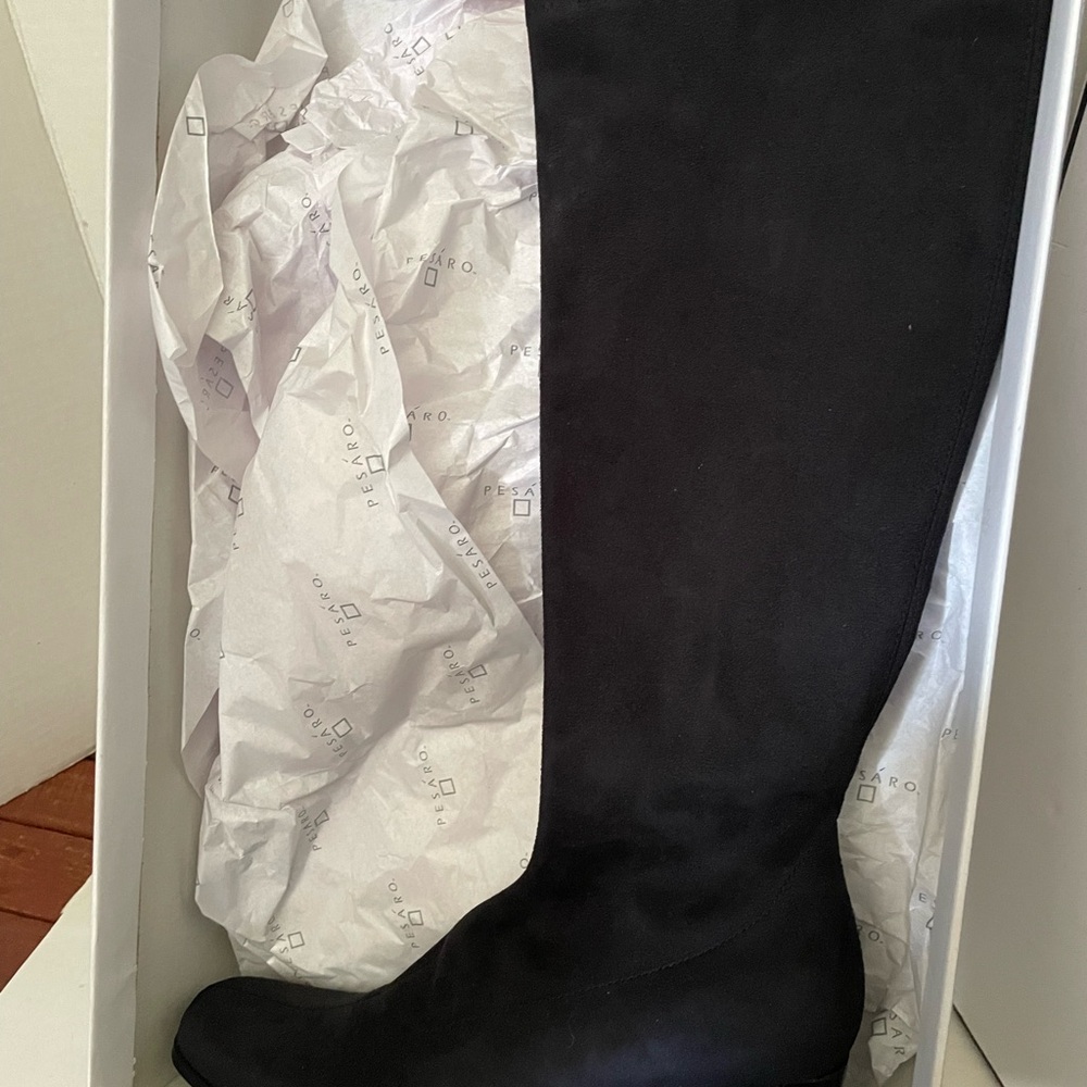 New in Box! Black Knee-High Boots with 3” Heel, Zippered, Size 9 1/2